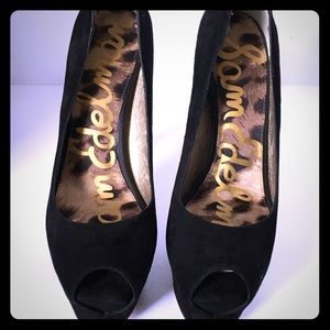 Sam Edelman Black Suede Heels